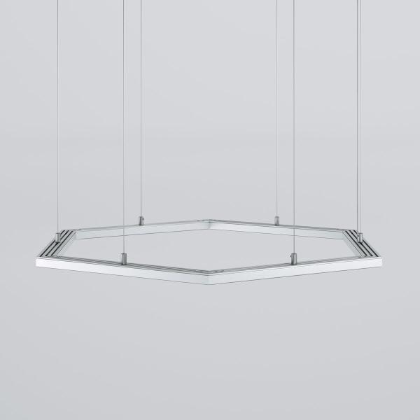 Hexagon LED Pendelleuchte ✓ Moderne Beleuchtung im Fitnessstudio ✓ Wabenförmiger LED-Deckenleuchter für stylische Trainingsbereiche.